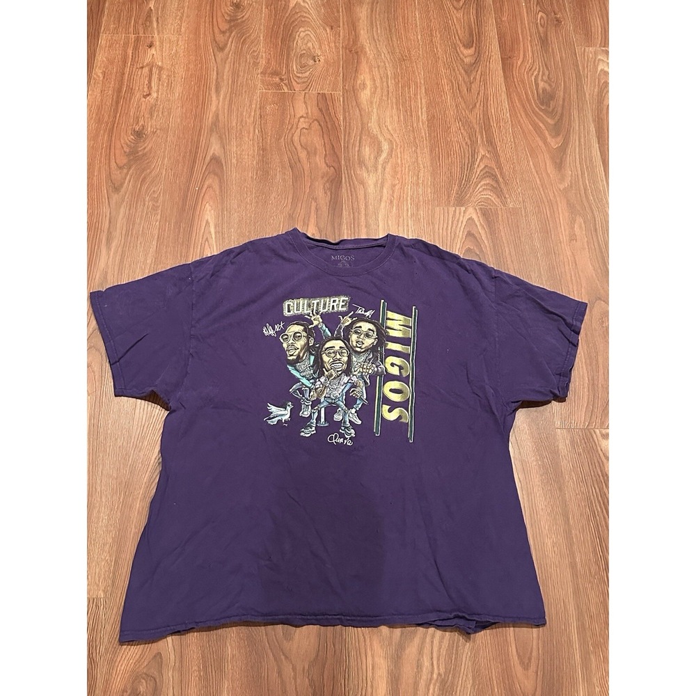 Migos Culture Graphic T Shirt Men 3XL Purple Rap Hip Hop Tour Promo